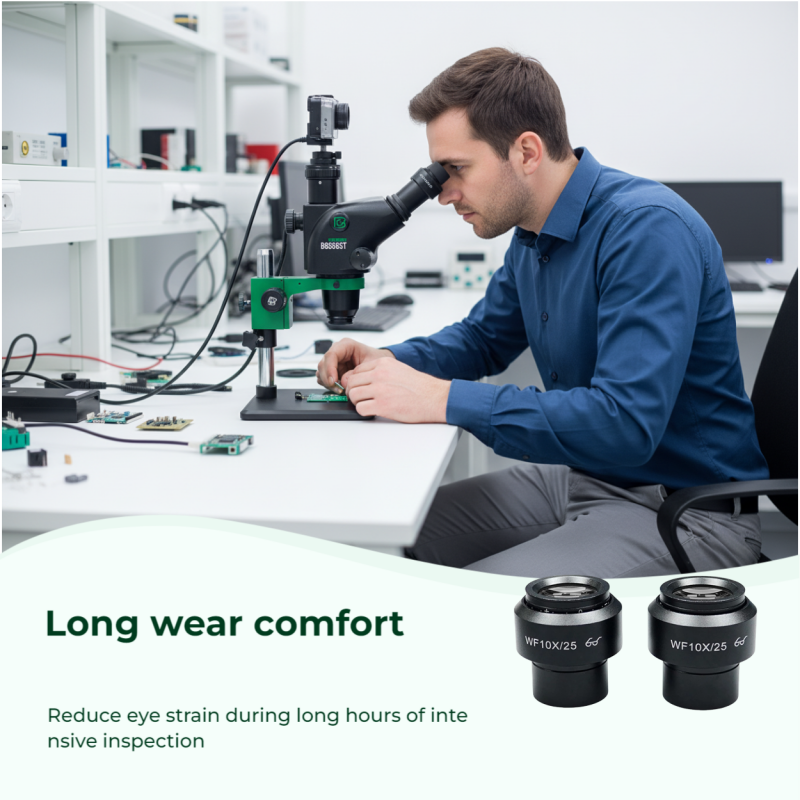 BG Trinocular Stereo Microscope 6.5X-65X