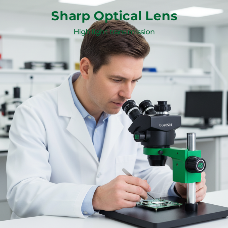 BG Trinocular Stereo Microscope 7X to 50X