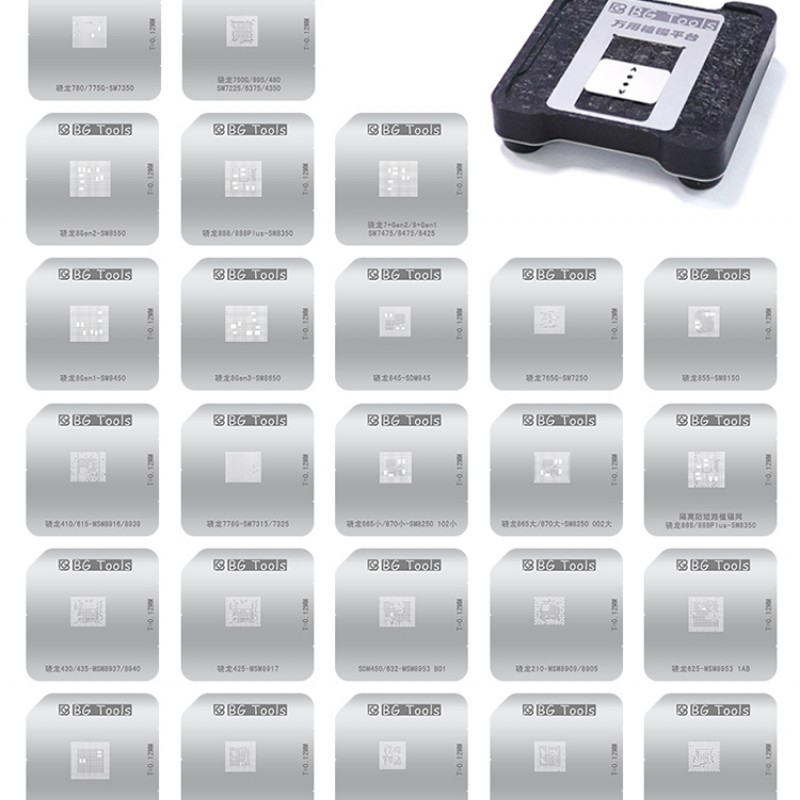 T5-BG IC soldering paste planting stencil for Qualcomm