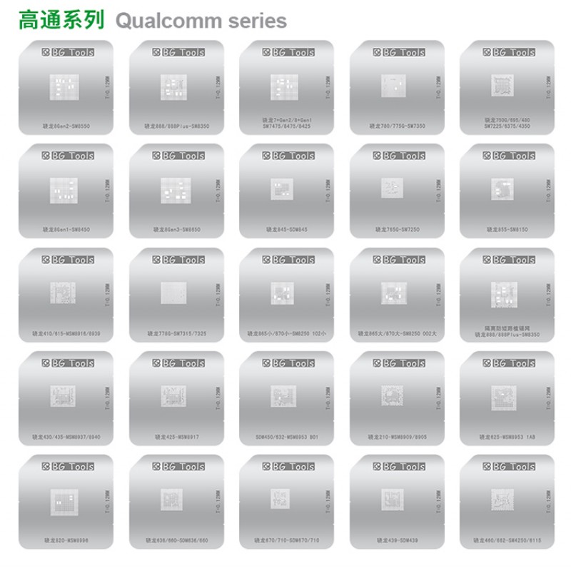 T5-BG IC soldering paste planting stencil for Qualcomm
